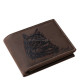 GreenDeed Genuine Leather Men's Wallet with Main Coon Cat Pattern MCG1021