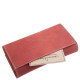 GreenDeed genuine leather large size cat pattern women's wallet red NHC281