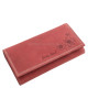 GreenDeed valódi bőr nagy méretű virág mintás női pénztárca piros NHV281