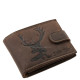 GreenDeed genuine leather hunting men's wallet with deer pattern SZVR1021/T