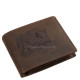 GreenDeed genuine leather hunter men's wallet with wild boar pattern BOAR1021