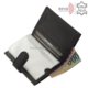 държач за карти от естествена кожа черен RFID Corvo Bianco MUR2038 / T