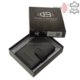 държач за карти от естествена кожа черен RFID Corvo Bianco MUR2038 / T