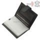 suport pentru card piele naturală negru RFID Corvo Bianco MUR2038 / T