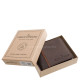 Kleine leren herenportemonnee met sluiting GreenDeed bruin BHB102