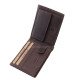 Kleine leren herenportemonnee met sluiting GreenDeed bruin BHB102