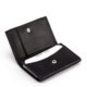 Malá kožená peňaženka DG63 čierna
