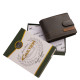 Small leather wallet in gift box brown SMC102/T