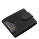 Small men's wallet made of genuine leather in a gift box black Lorenzo Menotti FLM102/T