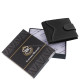Malá pánska peňaženka z pravej kože v darčekovej krabičke čierna Lorenzo Menotti FLM102/T