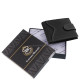 Small men's wallet made of genuine leather in a gift box black Lorenzo Menotti FLM102/T