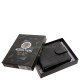 Kisméretű férfi pénztárca valódi bőrből díszdobozos GIULTIERI fekete GBV102/T