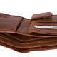 Small men's wallet made of genuine leather in light brown color La Scala CVF102/T