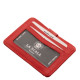 Kisméretű valódi bőr kártyatartó irattartóval La Scala Luxury LNR10 piros