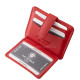 Kisméretű valódi bőr kártyatartó irattartóval La Scala Luxury LNR10 piros