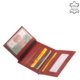 Genuine leather card holder La Scala AD1008 red