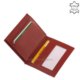 Genuine leather card holder La Scala AD1008 red