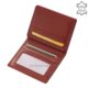 La Scala card holder made of genuine leather AD1009 red