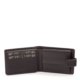 Skórzany portfel męski La Scala z przełącznikiem brązowo-brązowy 1220 / T