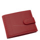 Petit portefeuille en cuir pour femme La Scala rouge VNE-9/T