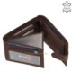 Skórzany portfel męski La Scala RFID DKR06-S.BARNA