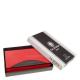 La Scala valódi bőr női pénztárca RFID fekete/piros ANC155
