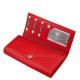 La Scala Damen-Geldbörse aus echtem Leder, RFID, rot ANC064