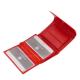 Portefeuille femme en cuir véritable La Scala RFID rouge ANC1251