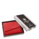 Portofel de dama La Scala din piele naturala RFID rosu ANC1251
