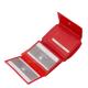 Portefeuille femme en cuir véritable La Scala RFID rouge ANC1509