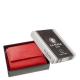 Portofel de dama La Scala din piele naturala RFID rosu ANC1509