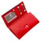 La Scala valódi bőr női pénztárca RFID piros/fekete CRS155