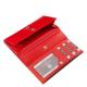 La Scala ægte læder damepung RFID rød/sort CRS438