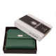 La Scala valódi bőr női pénztárca RFID zöld CNA1509