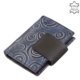 Ženski držač kartica s uzorkom od prave kože, crne GIULTIERI HP808 / T