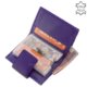 Vzorec ženski nosilec za kartice iz pravega usnja vijolične barve GIULTIERI HP808 / T