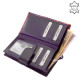 Wzorzysty portfel damski fioletowy S1003A