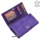 Gemusterte Damen Geldbörse aus echtem Leder lila GIULTIERI HP108