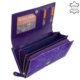 Dámska peňaženka so vzorom z pravej kože purpurovej farby GIULTIERI HP108