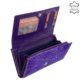 Gedessineerde damesportemonnee gemaakt van echt leer paars GIULTIERI HP108