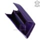 Portofel pentru femei modelat din piele naturală violet GIULTIERI HP120