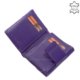 Patterned women's wallet made of genuine leather purple GIULTIERI HP120