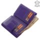Gemusterte Damen Geldbörse aus echtem Leder lila GIULTIERI HP120