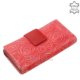 Gemusterte Damen Geldbörse aus echtem Leder rot GIULTIERI HP108