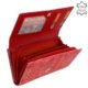 Dámska peňaženka so vzorom z pravej kože červenej farby GIULTIERI HP108