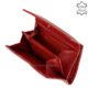 Gedessineerde damesportemonnee gemaakt van echt leer rood GIULTIERI HP120
