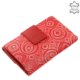 Portefeuille femme à motifs en cuir véritable rouge GIULTIERI HP122
