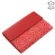 Mønstret pung til kvinder lavet af ægte læder rød GIULTIERI HP122