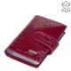 Porte-cartes en cuir croco Nicole rouge C42003-044