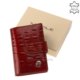 Nicole croco leather card holder red C42003-587